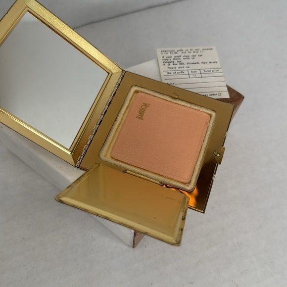 1930s Art Deco Volupte USA Compact Gold Silver Deco Design Unused Lot M11 - Picture 5 of 5
